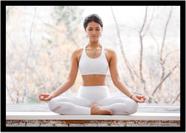 Quadro Decorativo Yoga Meditação Fitness Paisagem Com Moldura RC029