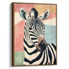 Quadro decorativo Zebra Frontal - Art Canvas