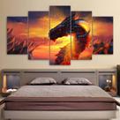 Quadro Decorativos Dragão com 5 peças 4 Quadro Decorativos Dragão com 5 peças 4