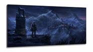 Quadro Decorativos Elder Scrolls em Tecido Canvas 130x60 Quadro Decorativos Elder Scrolls em Tecido Canvas 130x60