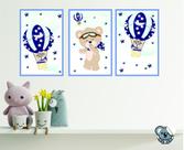 Quadro Decorativos em MDF Ursinho Balão