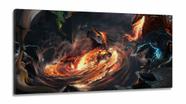 Quadro Decorativos Jogo-warcraft em Tecido Canvas 130x60