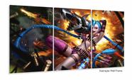 Quadro Decorativos League of Legends com 3 peças 125x60 Quadro Decorativos League of Legends com 3 peças 125x60