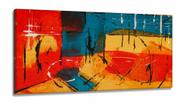 Quadro Decorativos Moderno Abstrato em Tecido Canvas 130x60 Quadro Decorativos Moderno Abstrato em Tecido Canvas 130x60