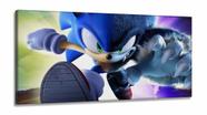 Quadro Decorativos Sonic em Tecido Canvas 130x60