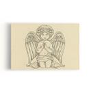 Quadro Desenho Anjo Religião Cristianismo Canvas 60x40cm