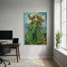 Quadro Deusa Gaia A Personificação da Terra-70x50cm Cor:Moldura Preta
