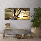Quadro Direito Advocacia Decorativo Em Tecido 3 Peças