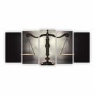 Quadro Direito - Balança Da Justiça Preto e Branco em Canvas
