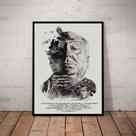 Quadro Diretor Alfred Hitchcock Cinema Arte Filmes Classicos
