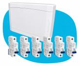 Quadro Distribuição 6 por 8 Sobrepor Ilumi Com 6 Disjuntor Weg