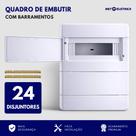 Quadro Distribuição com Barramento 24 Din Embutir Forceline Quadro Distribuição com Barramento 24 Din Embutir Forceline