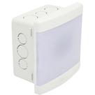 Quadro Distribuição Embutir Disjuntor 3/4 Sem Barramento Instalações PVC Branco Porta Transparente Tigre