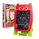 Quadro Divertido Negro e Branco De Desenho Infantil Aprendizado Coruja Vermelho Multifuncional 3 em 1 Lousas e acessórios- Castela