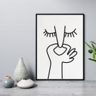 Quadro Divertido Para Banheiro Minimalista 33x24cm