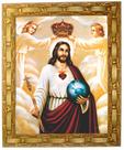 Quadro do Cristo Rei, Mod. 02, Tam. 30x25cm. Angelus Quadro do Cristo Rei, Mod. 02, Tam. 30x25cm. Angelus
