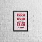 Quadro Do Outro Lado Do Medo 24x18cm - com vidro Quadro Do Outro Lado Do Medo 24x18cm - com vidro
