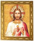 Quadro Do Sagrado Coração de Jesus, Mod. 02,30x25cm. Angelus