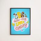 Quadro Dog Makes Our Lives Complete 24x18cm