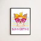 Quadro Dog Summer Time 24x18cm