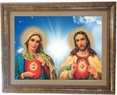 Quadro dos Sagrados Corações, Mod.01, Tam. 53x43cm. Angelus