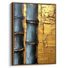 Quadro Dourado Sonho Entre Texturas Rústicas