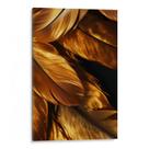 Quadro Dourado Sussurro de Plumas Radiantes