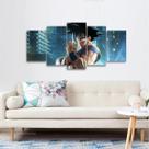 Quadro Dragon Ball Para Quarto Goku Mdf 5 Peças 125x60