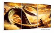 Quadro Dragon Ball Z Goku Super Sayajin em Mosaico 120x60 3 peças Quadro Dragon Ball Z Goku Super Sayajin em Mosaico 120x60 3 peças