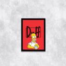Quadro Duff Beer Homer Simpsons 24x18cm