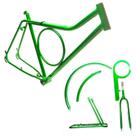 Quadro e Garfo Potenza 500 C.P Kit Completo Contra Pedal
