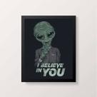 Quadro E.T I Believe In You 24x18cm - com vidro
