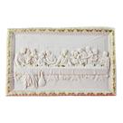 Quadro Efeito 3D Decorativo Representação Santa Ceia Católica Religiosa em Resina