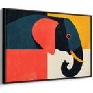 Quadro Elefante Abstrato em Blocos de Cor Quadro Elefante Abstrato em Blocos de Cor