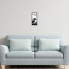 Quadro em alto relevo madeira 3d 32x13cm mar ondas