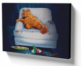 Quadro em Azulejo Parede ou Mesa 30x40 garfield sofa gato gatinho Quadro em Azulejo Parede ou Mesa 30x40 garfield sofa gato gatinho