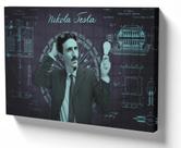 Quadro em Azulejo Parede ou Mesa 30x40 nikola tesla lampada