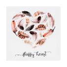 Quadro Em Canvas Decorativo "Fluffy Heart" Com Moldura 7902 28X28CM Quadro Em Canvas Decorativo "Fluffy Heart" Com Moldura 7902 28X28CM