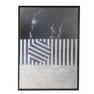 Quadro em canvas geometrico preto e branco 53 x 73 cm Quadro em canvas geometrico preto e branco 53 x 73 cm