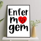 Quadro Enfermagem Profissões Decorativo 28x40cm