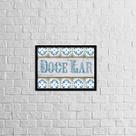 Quadro Envelhecido - Doce Lar 24x18cm - com vidro