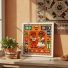 Quadro Erês Umbanda Candomblé 33x33cm Mold Branca Vidro Quadro Erês Umbanda Candomblé 33x33cm Mold Branca Vidro