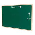 Quadro Escolar Verde 70x50 para Giz Com Moldura de Madeira - Stalo