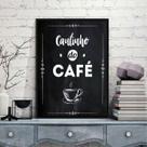 Quadro Escrito Cantinho Do Café 45x34cm
