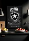 Quadro Escudo do Botafogo no Estádio com Vidro e Moldura Tamanho:21cm x 30cm (A4)