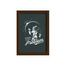 Quadro Espaço Astronauta Moldura Marrom 22x32cm Quadro Espaço Astronauta Moldura Marrom 22x32cm