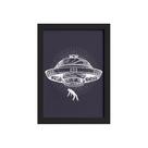 Quadro Espaço Sideral Disco Voador Moldura Preta 22x32cm Quadro Espaço Sideral Disco Voador Moldura Preta 22x32cm