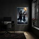 Quadro Exu e Pomba Gira Entidades Espirituais - 70x50cm Cor:Moldura Preta