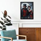 Quadro Exú e Pombagira 7 Encruzilhadas 24x18cm - com vidro