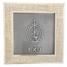 Quadro Exú Orixá Madeira Carvalho e Metal 13 x13 cm Quadro Exú Orixá Madeira Carvalho e Metal 13 x13 cm